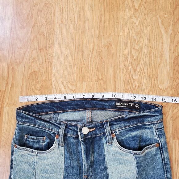 BLANKNYC Reade Patchwork Crop Skinny Denim Sz 27 - Picture 10 of 12